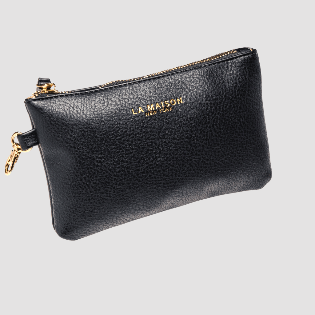 Leather Pouch - Clip-on Pouch Small(black )