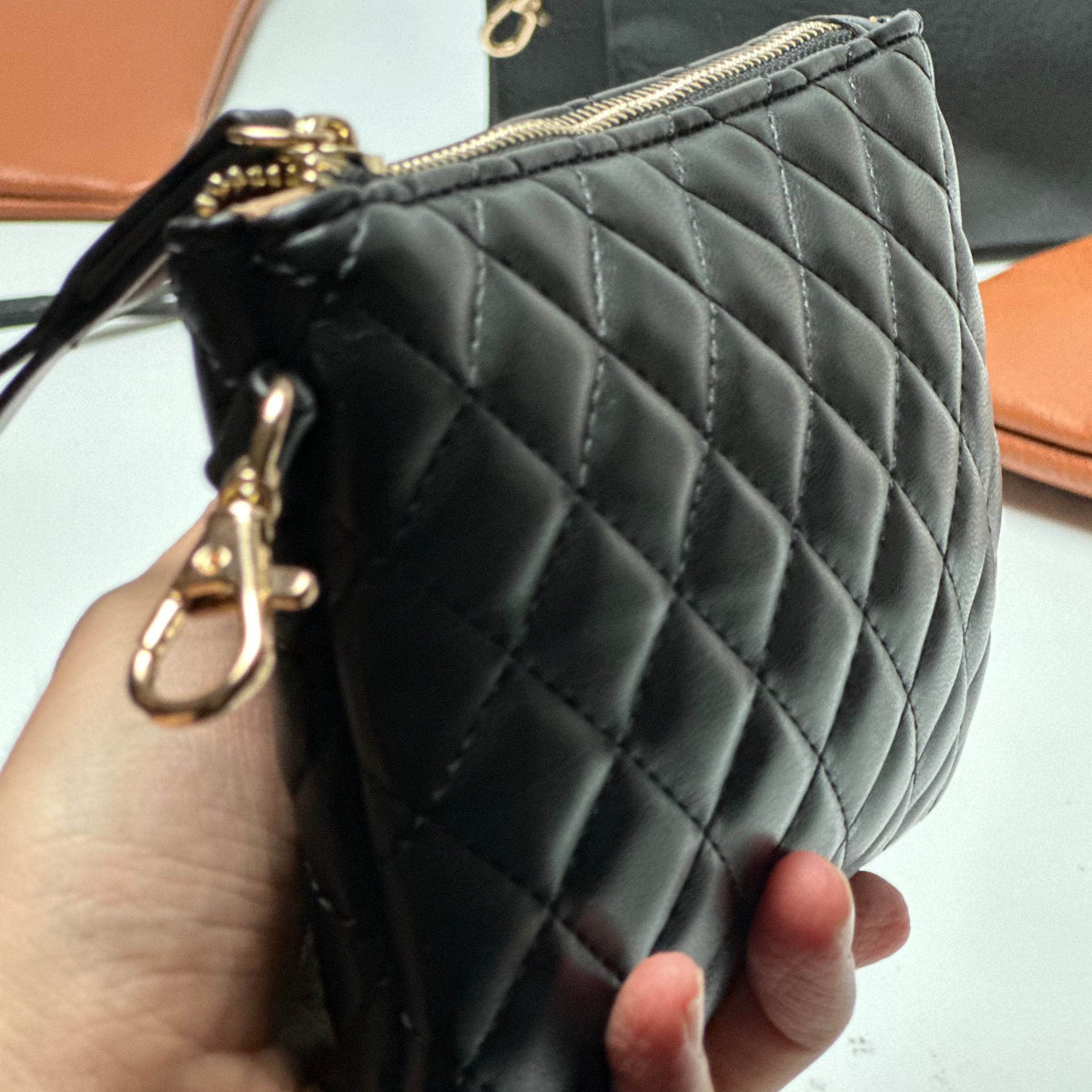 Leather Pouch Set - Clip-on Pouch Gift Set (quilted)