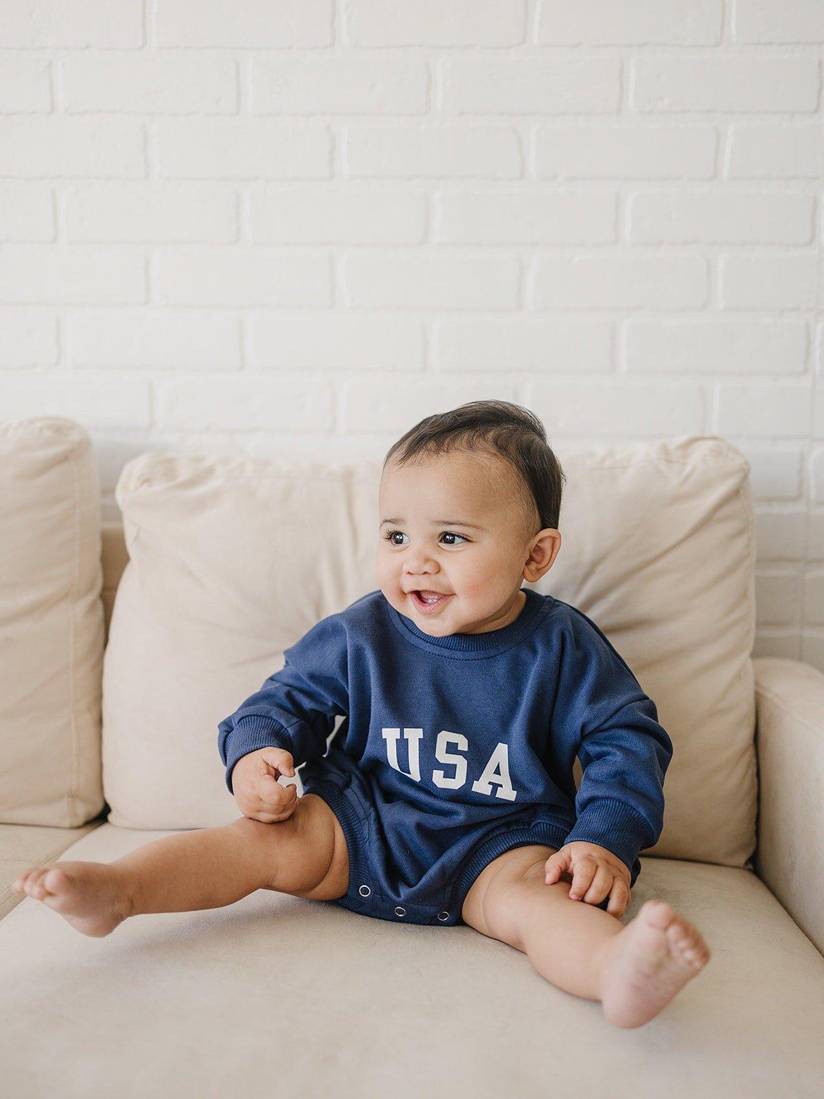 Usa Sweatshirt Romper - More Colors