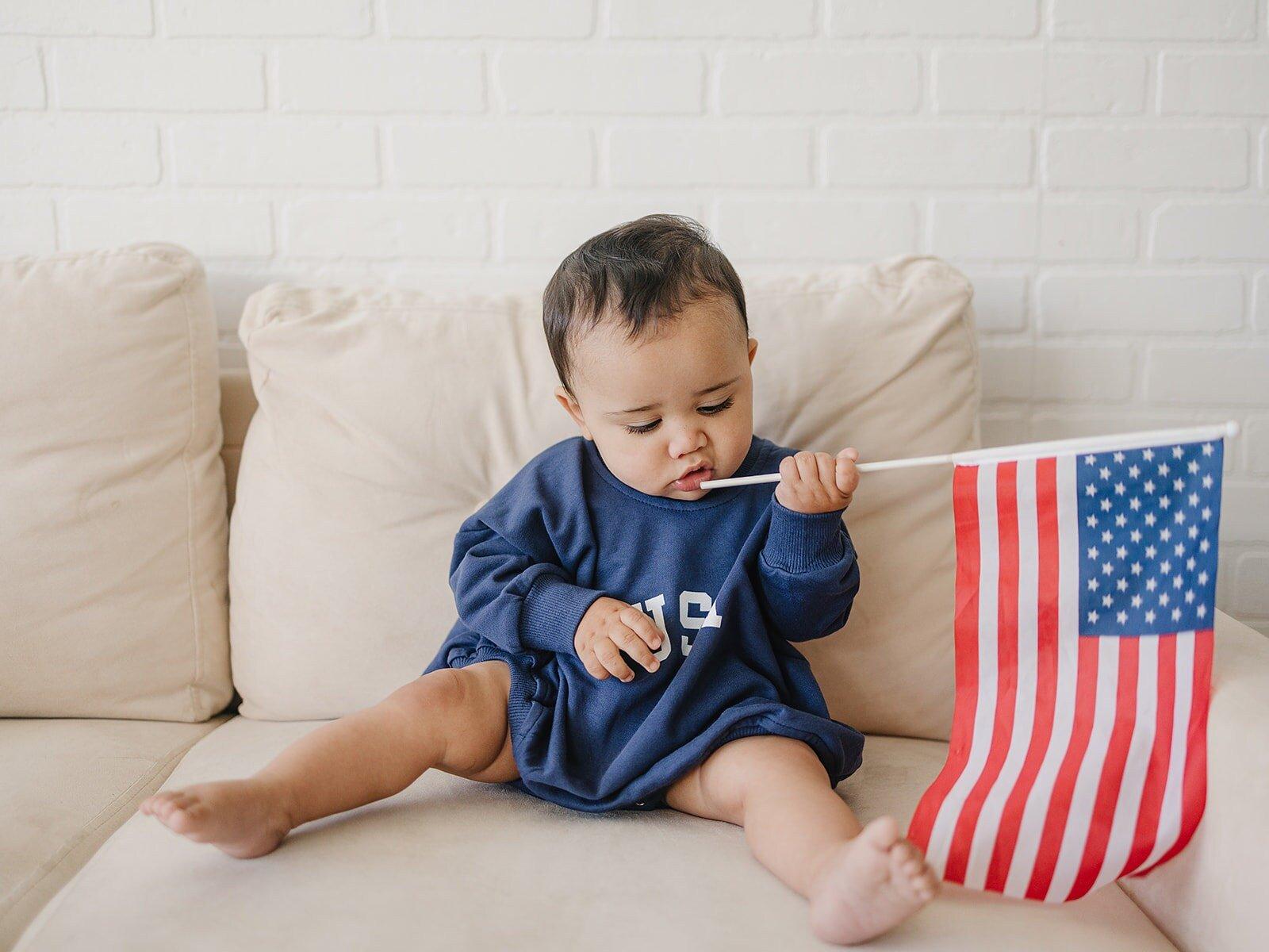 Usa Sweatshirt Romper - More Colors