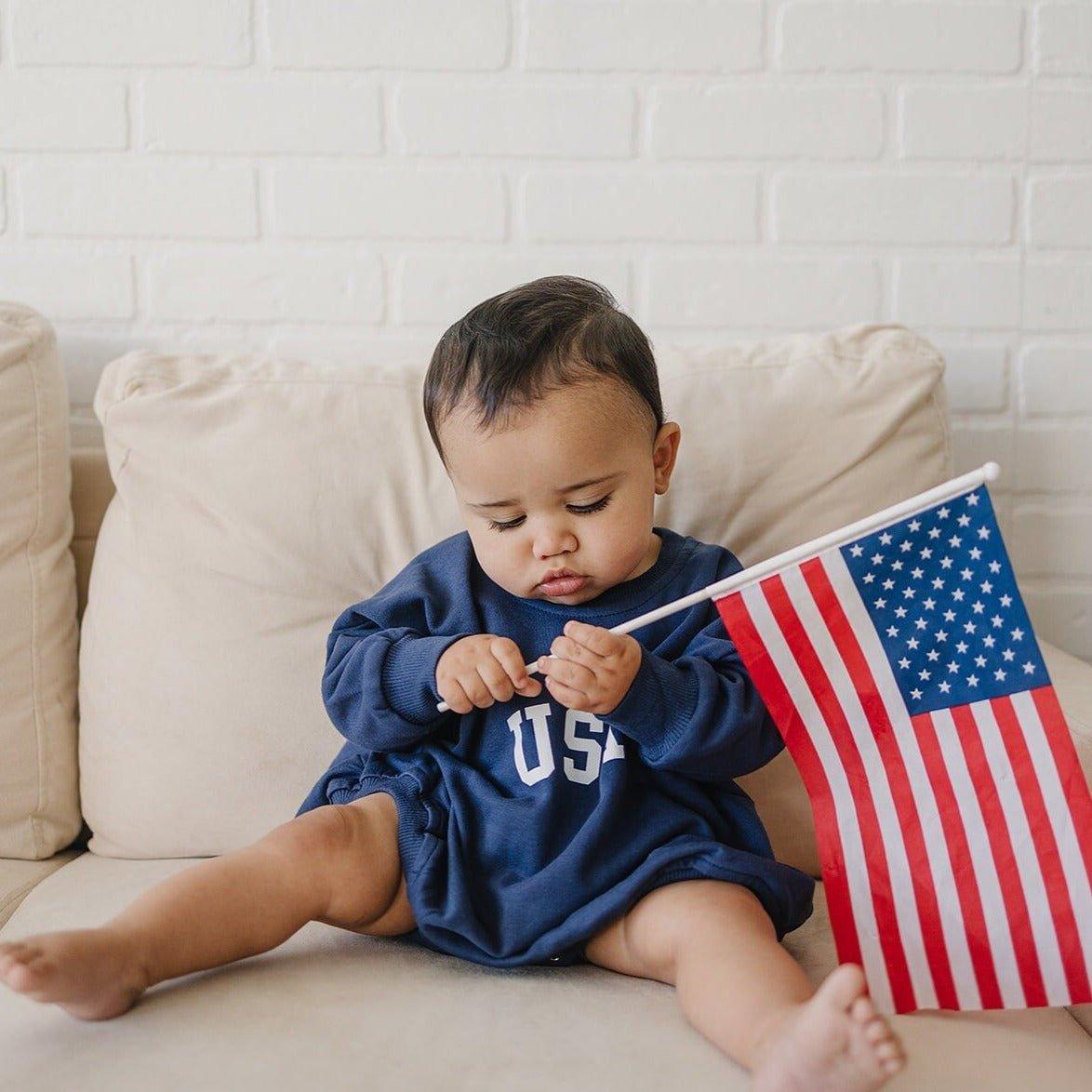 Usa Sweatshirt Romper - More Colors