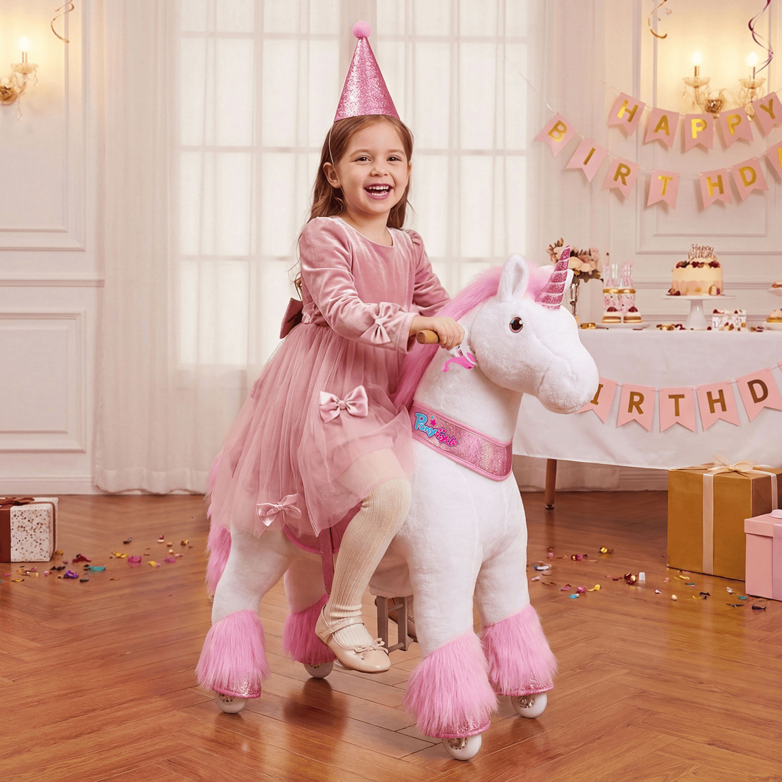Model U Ride-on Unicorn Age 3-5 Pink