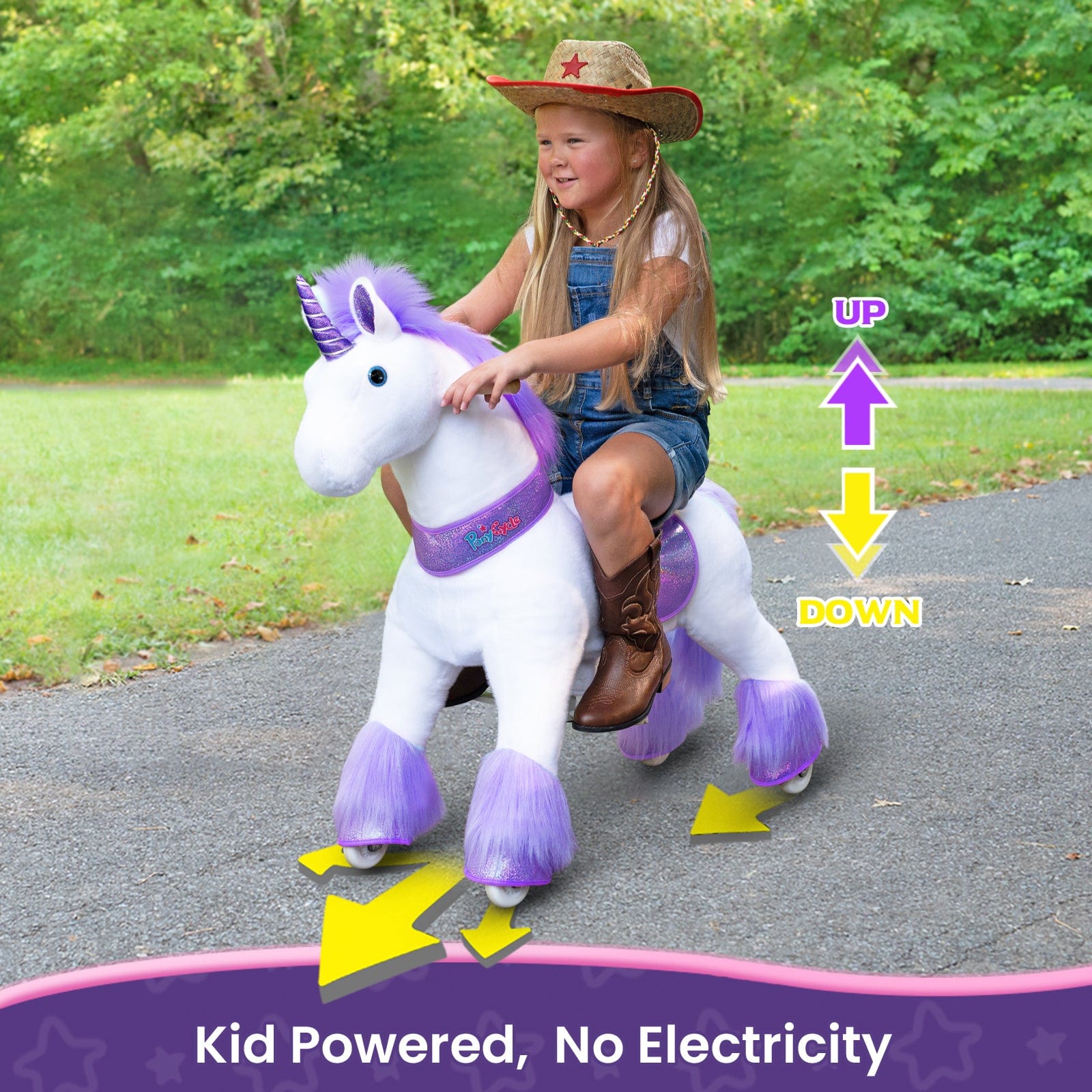 Model U Ride-on Unicorn Age 3-5 Purple