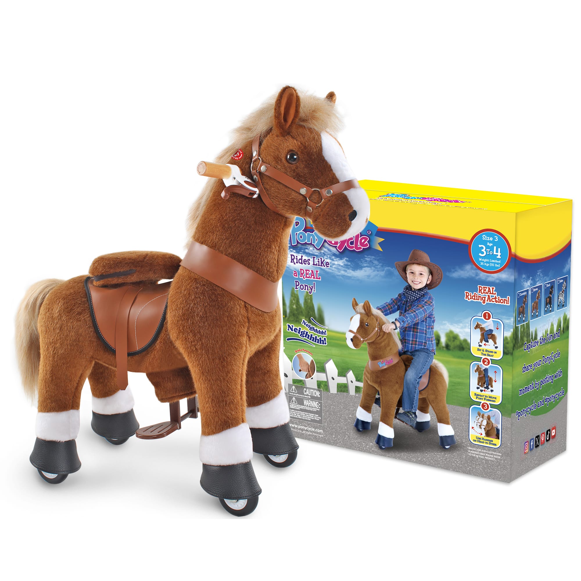 Model U Ride-on Pony Age 3-5 Brown