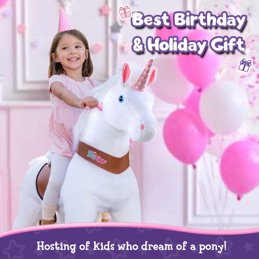 Model U Unicorn Riding Toy Age 4-8 White