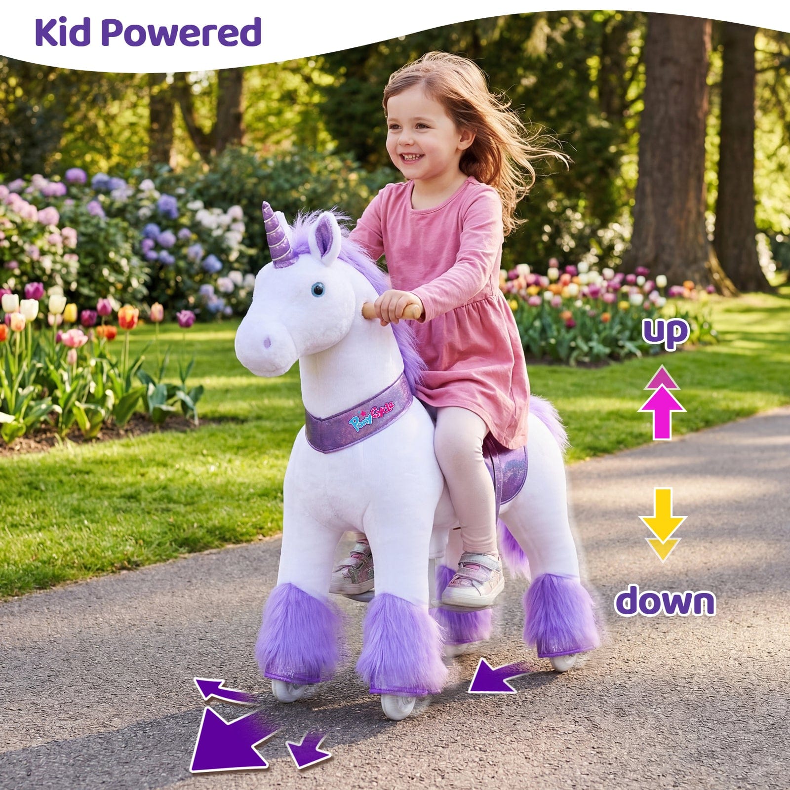 Model U Ride-on Plush Unicorn Age 4-8 Purple