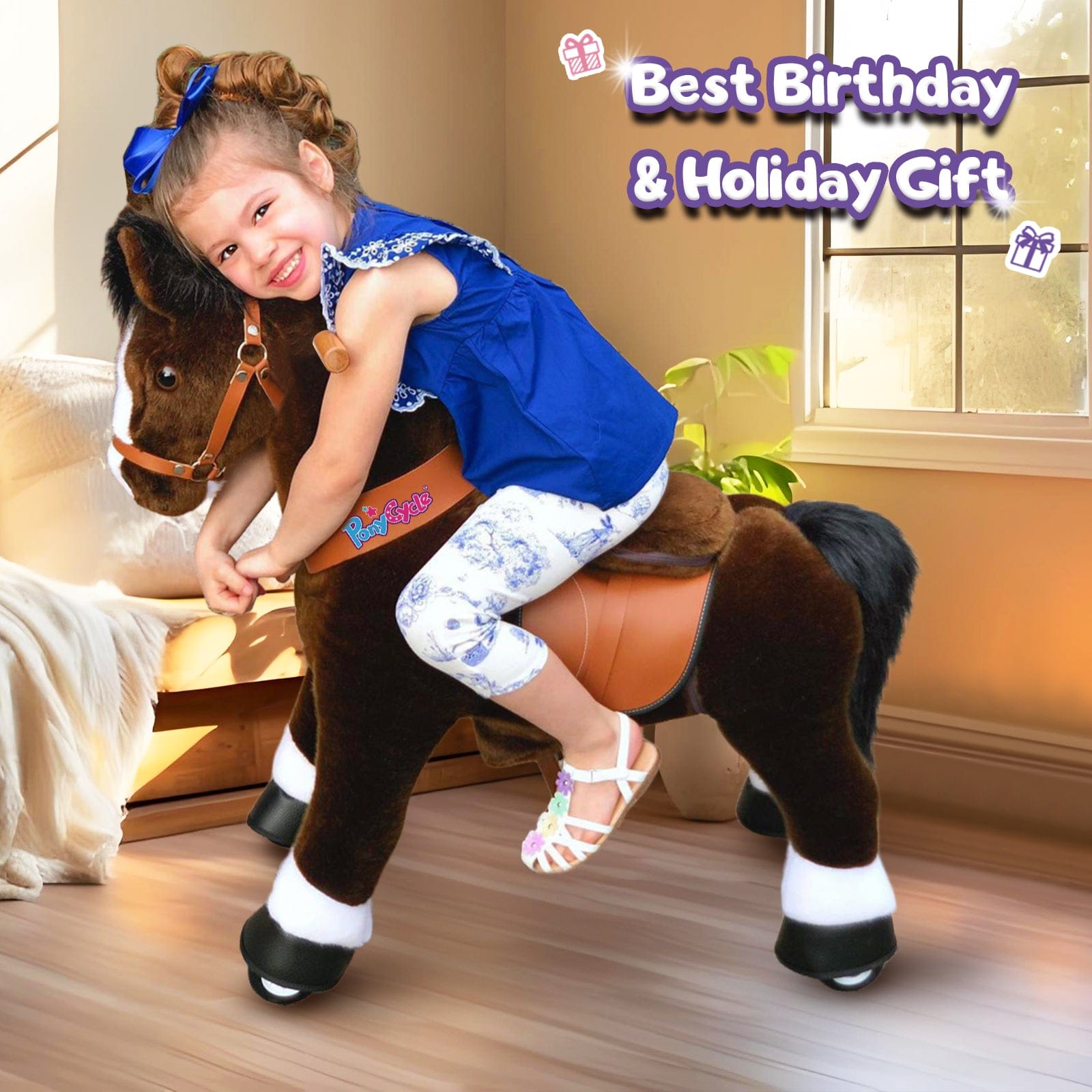 Model U Riding Horse Toy Age 4-8 Chocolate