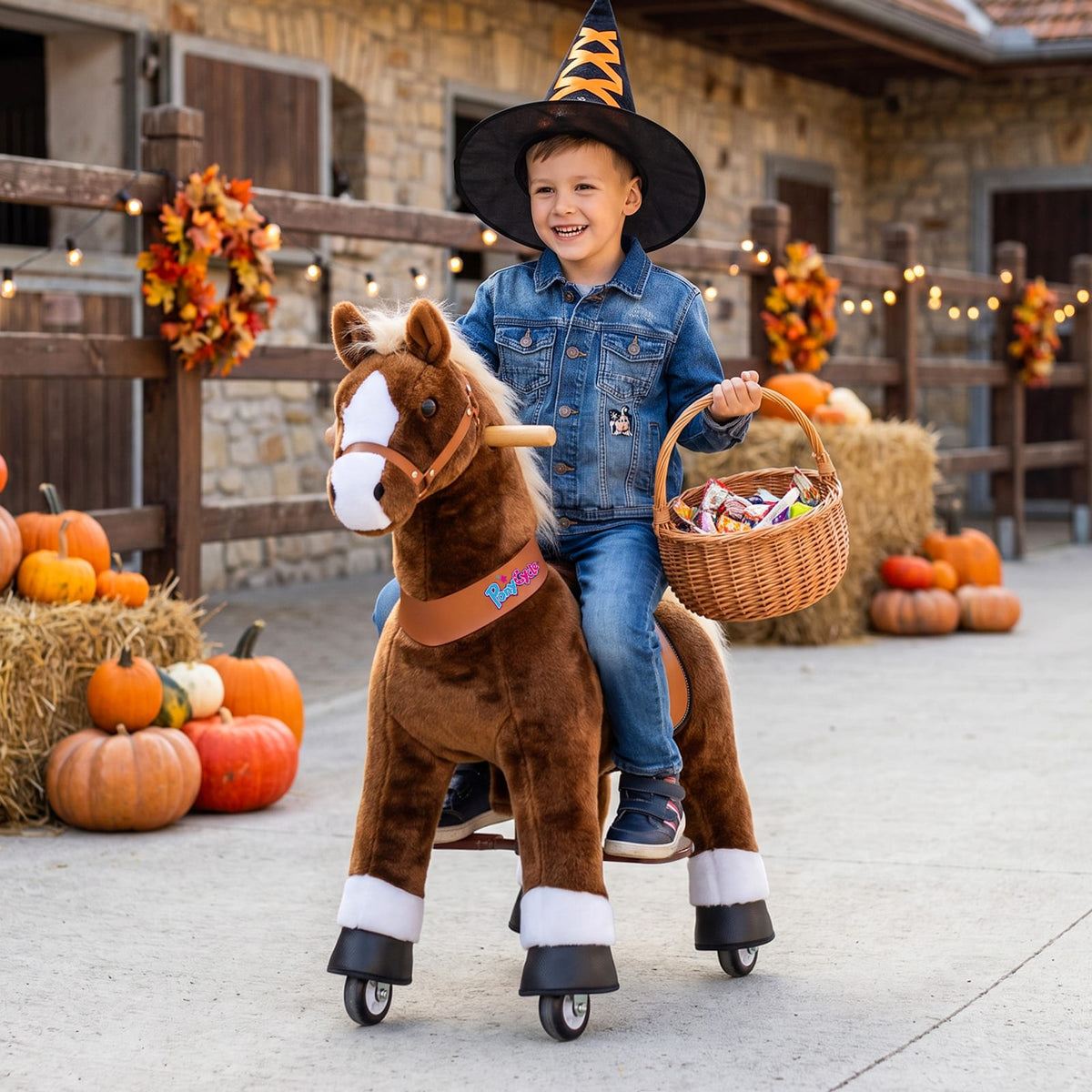 Model U Ride-on Pony Toy Age 4-8 Brown