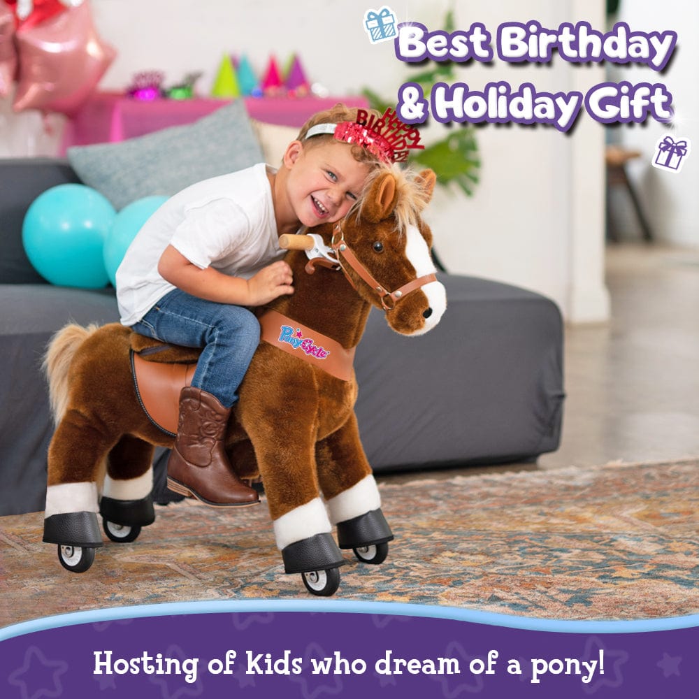 Model U Ride-on Pony Toy Age 4-8 Brown