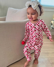 Checkered Bamboo Romper