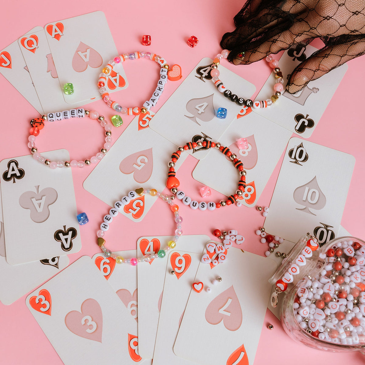 Ladybug And Hearts Diy Letter Bead Box