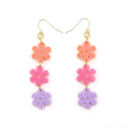 Triple Daisy Dangle Earring