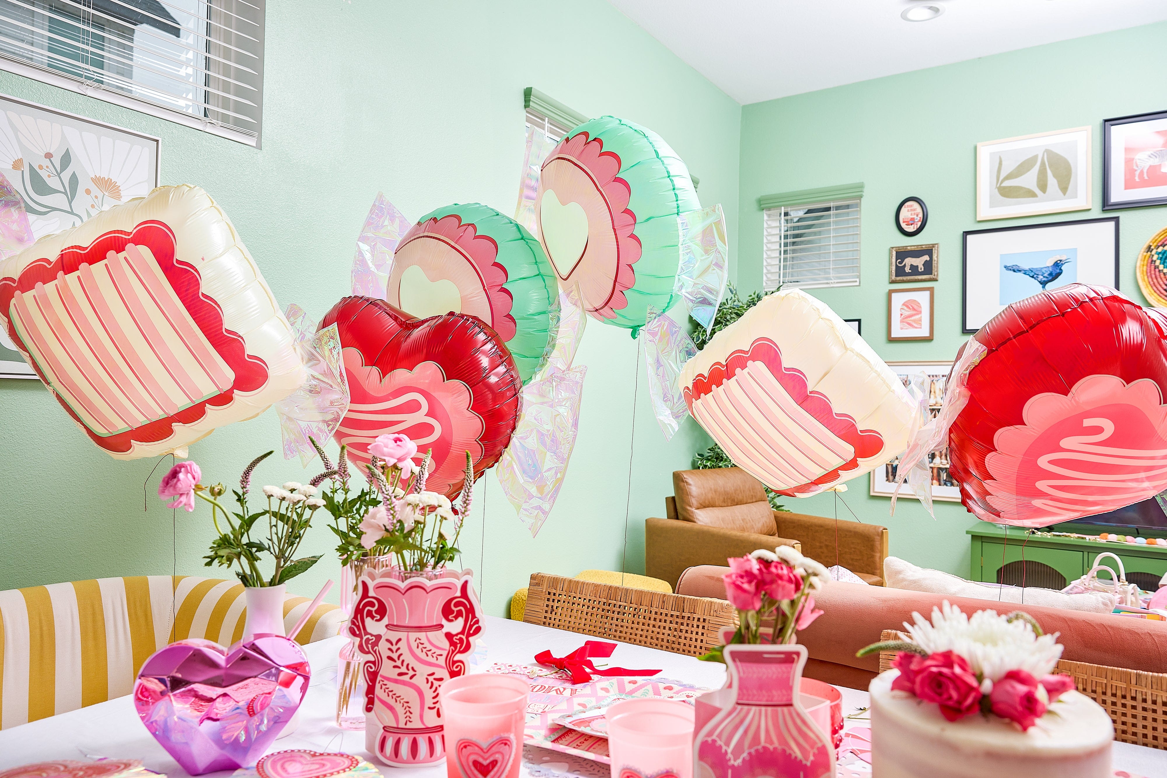 Candy Heart Balloons (6 Ct)