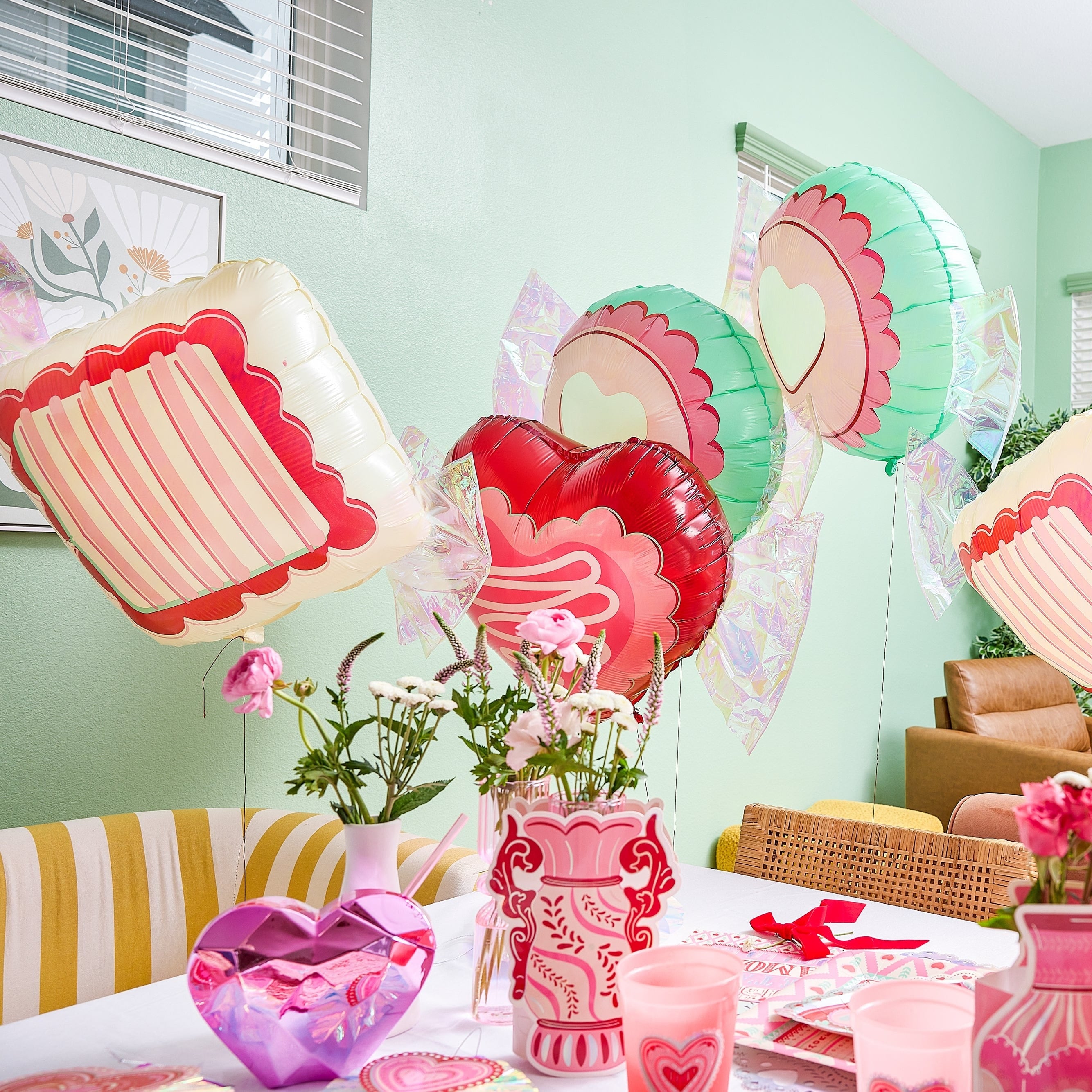 Candy Heart Balloons (6 Ct)
