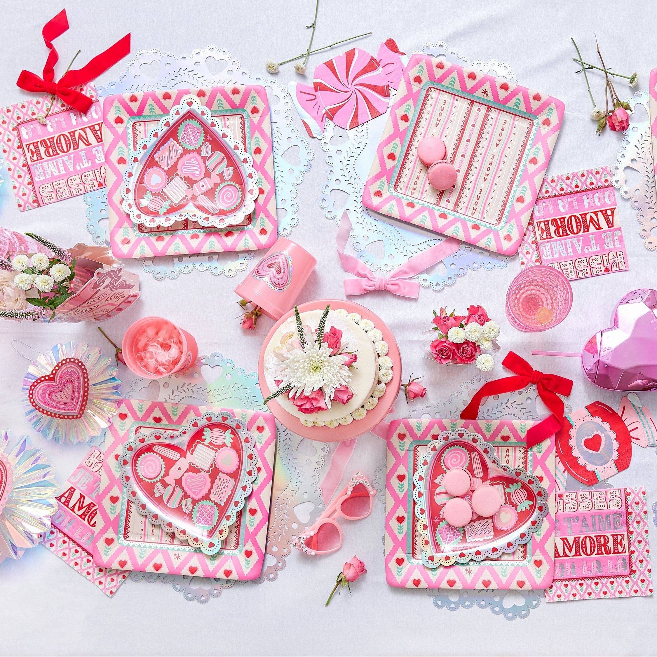 Decorative Hearts Pack -  Table & Hanging Decor (set Of 6)