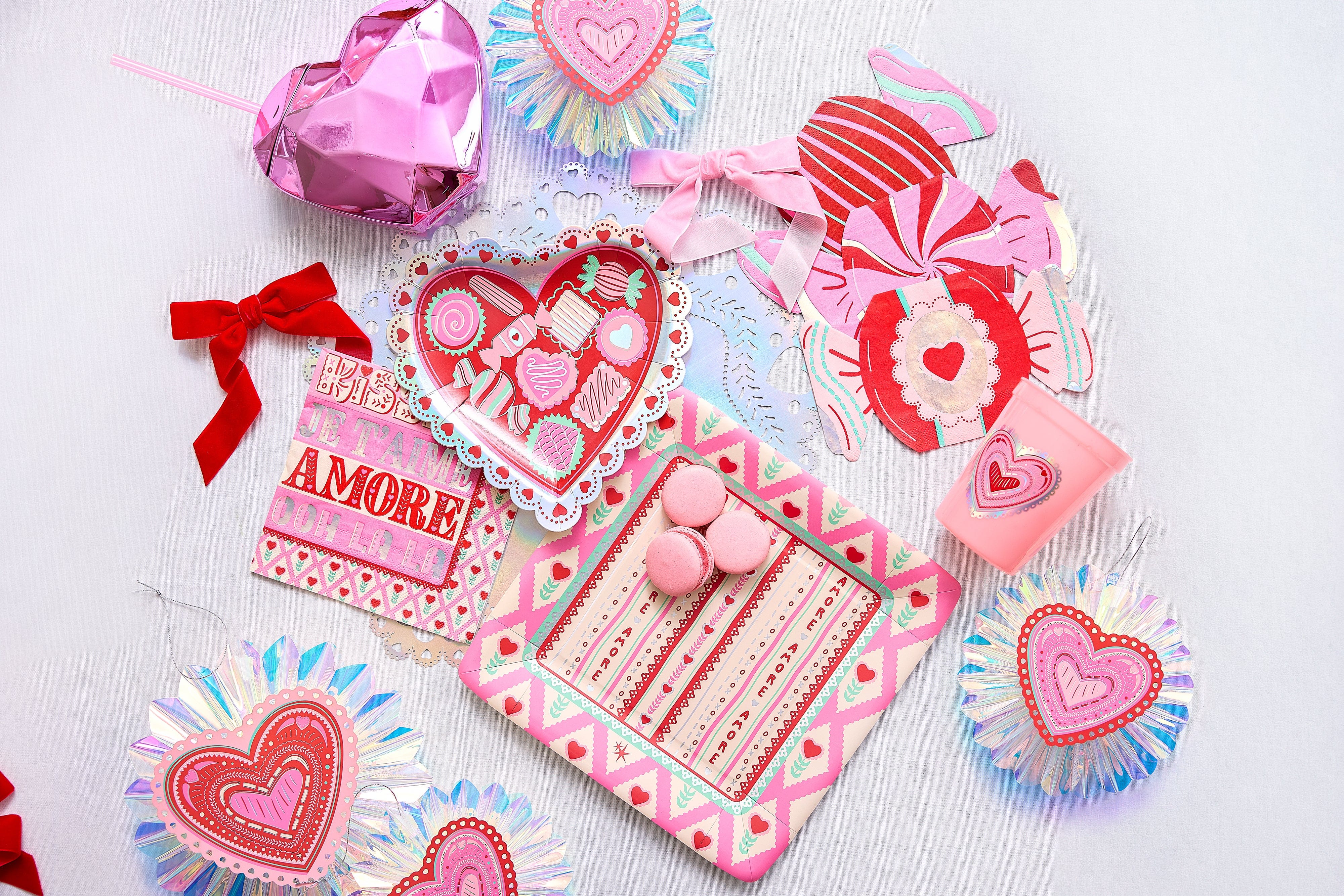 Decorative Hearts Pack -  Table & Hanging Decor (set Of 6)