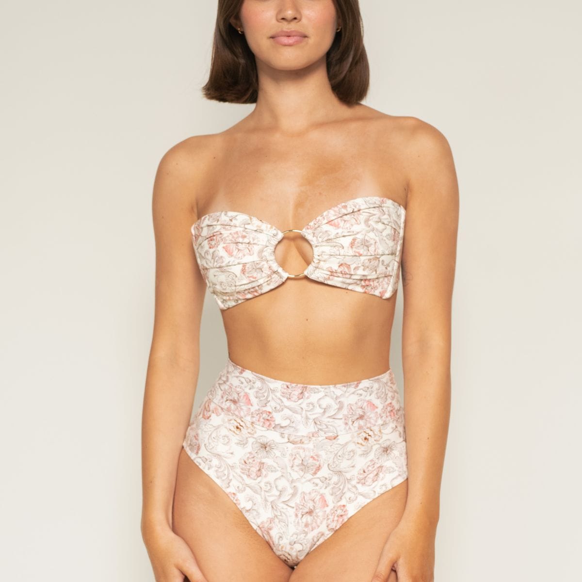 Venecia Floral Added Coverage High Rise Bikini Bottom