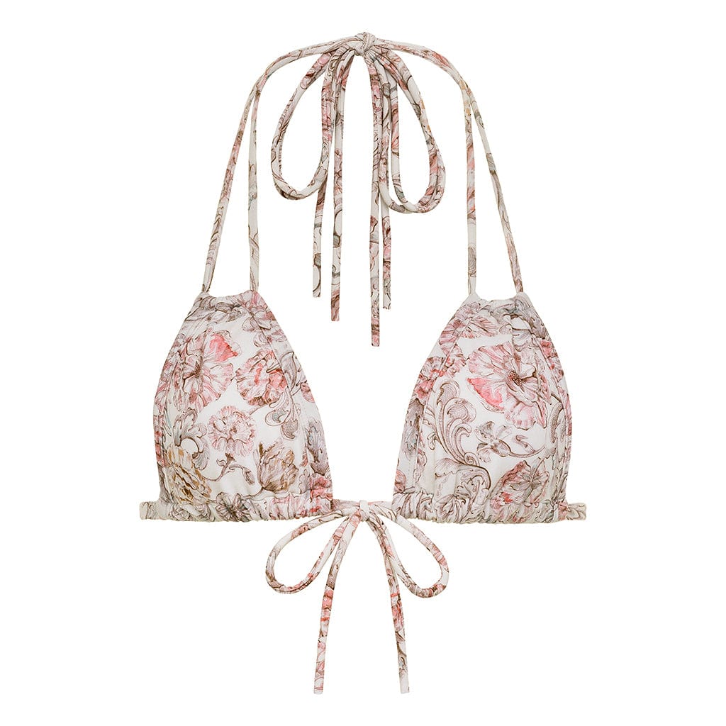 Venecia Floral Euro Bow Bikini Top