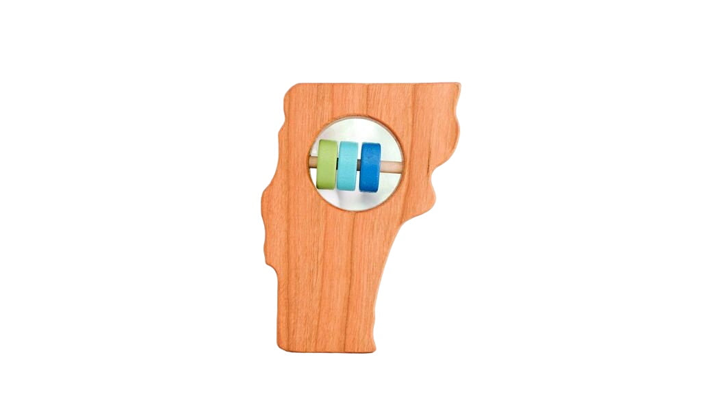 Vermont State Wooden Baby Rattle™