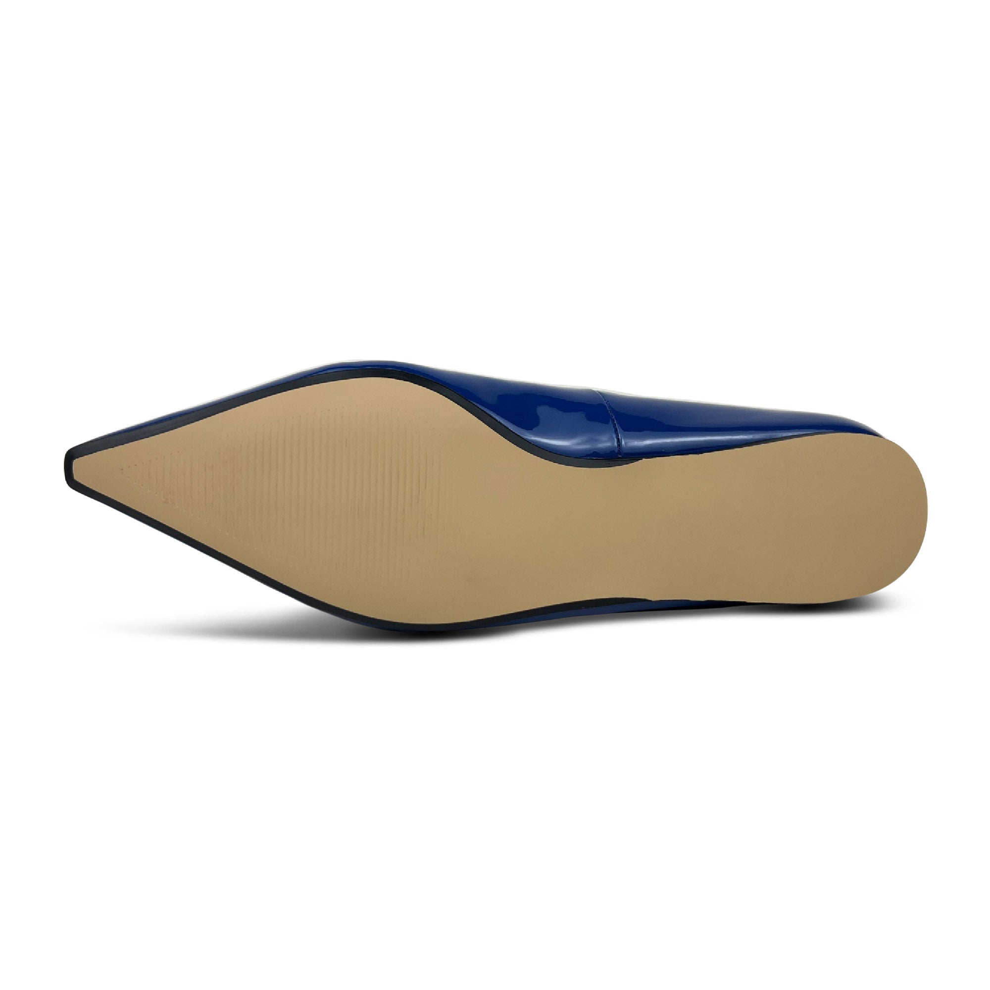 Victoria Flat In Blue Patent