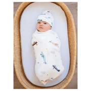 Bamboo Stretch Swaddle - Vintage Airplane