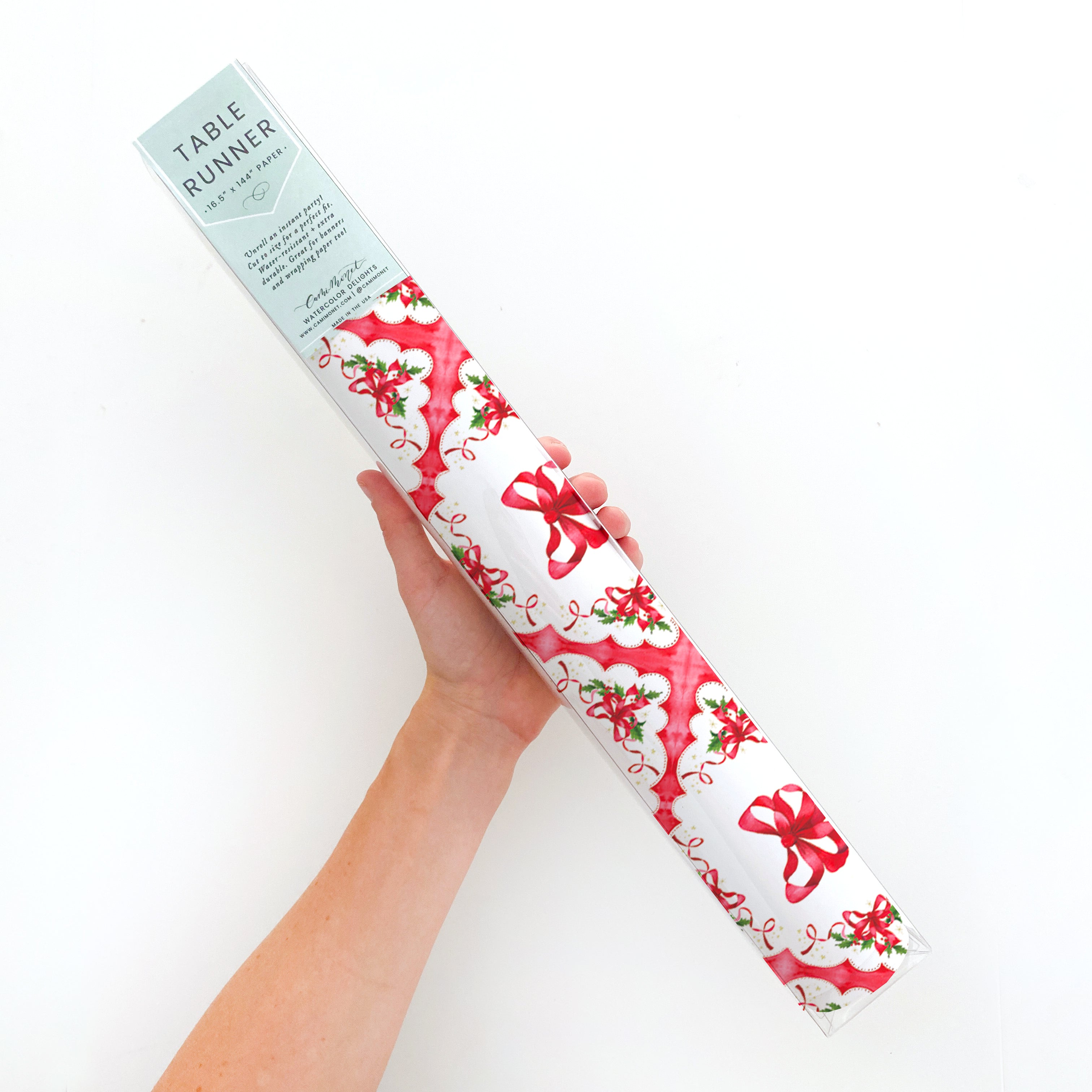 Vintage Holiday Bow Table Runner