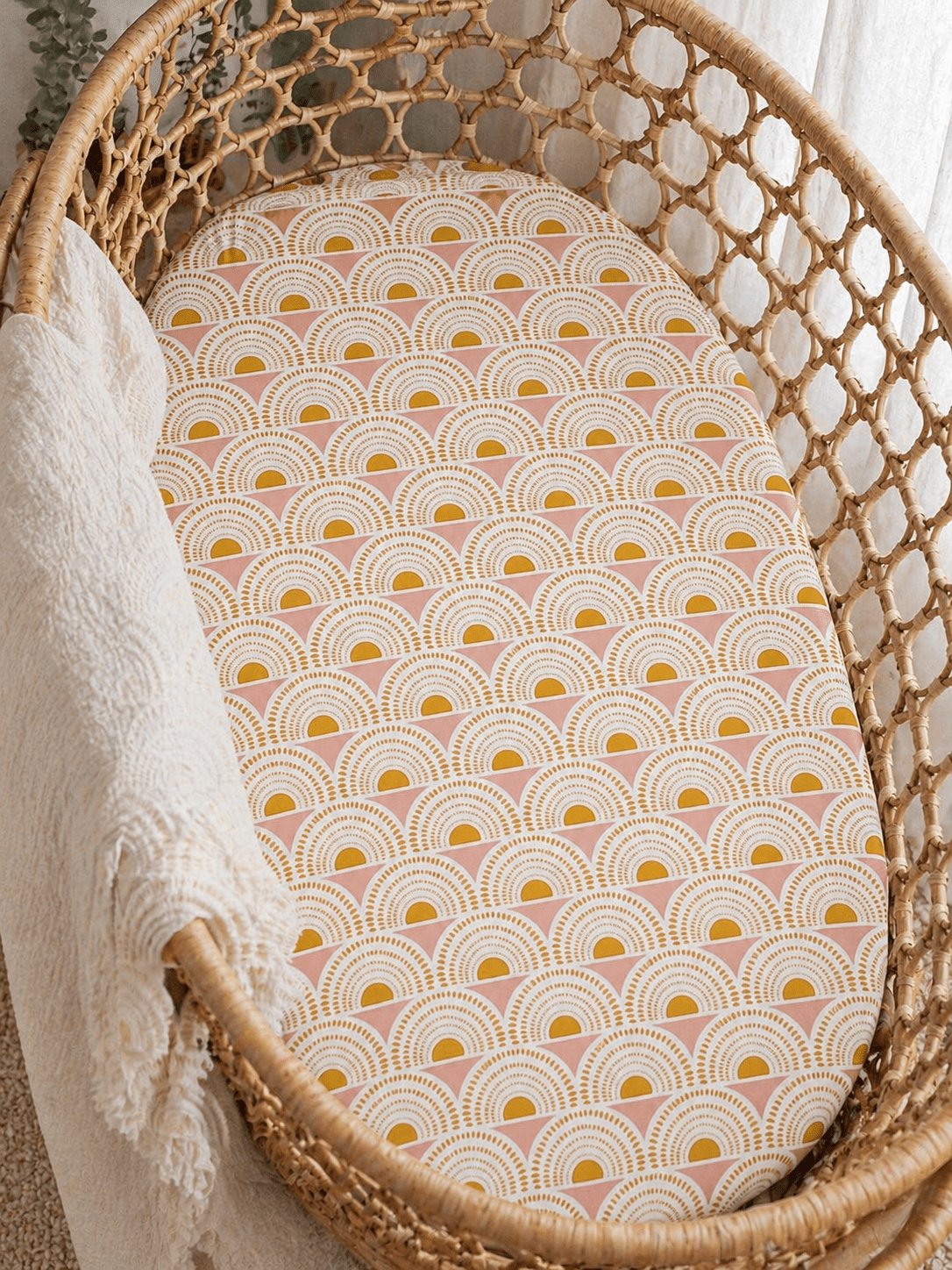Bamboo Changing Pad Cover - Vintage Sunshine