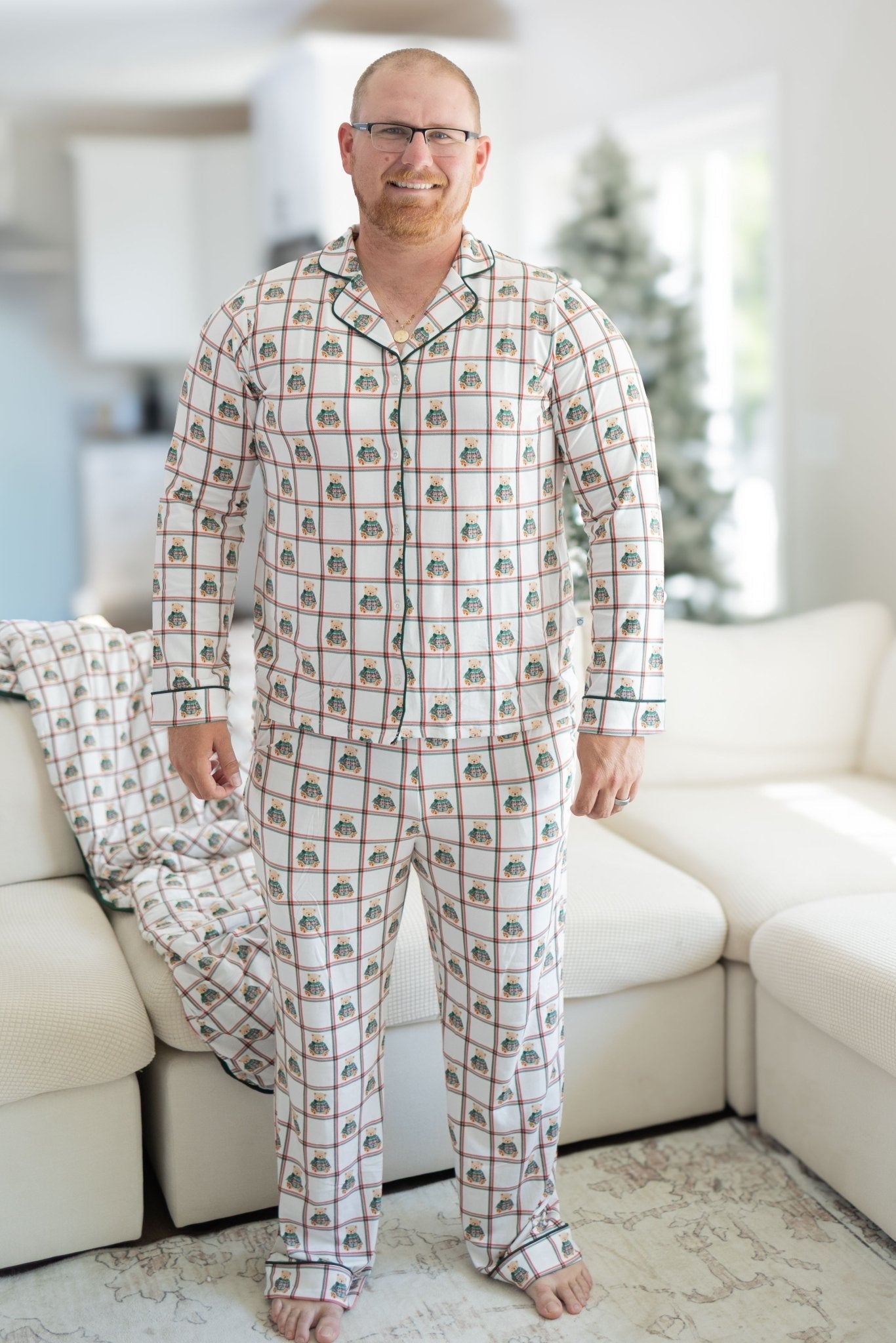 Vintage Teddy Unisex Adult Button Down Set