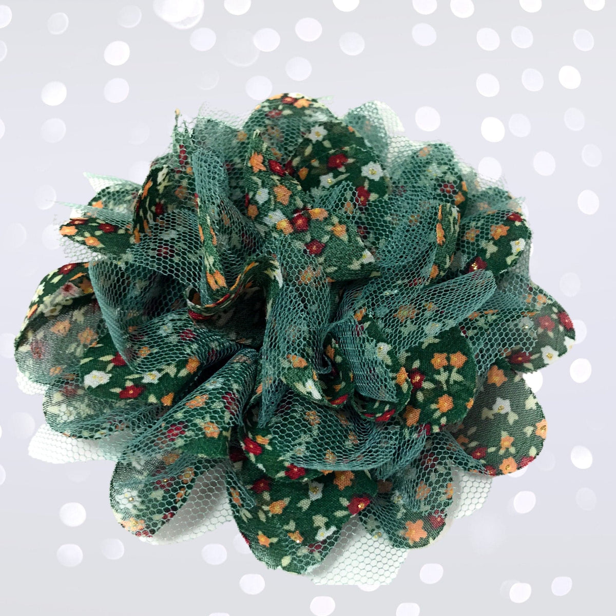Vintage Tulle Hair Flower Clips