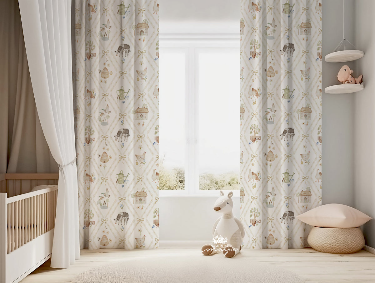Cats Theme Curtain - Kids Room Curtain