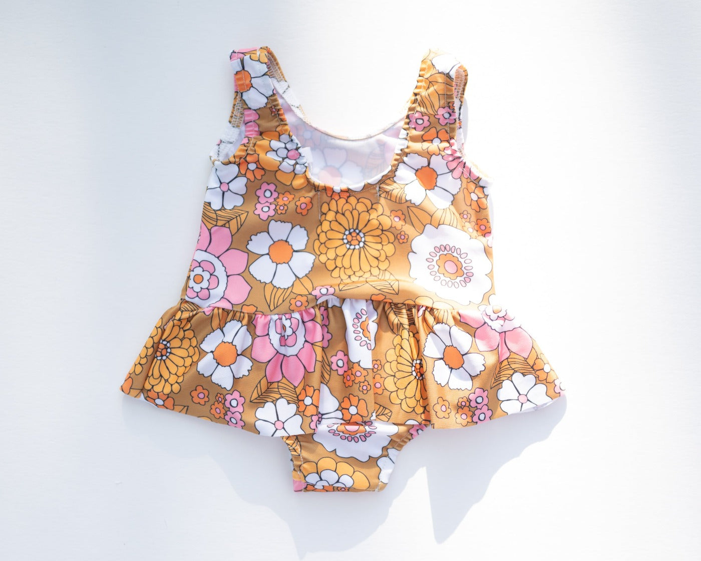 Boho Flower Power One Piece Swimsuit For Baby, Toddler And Girls