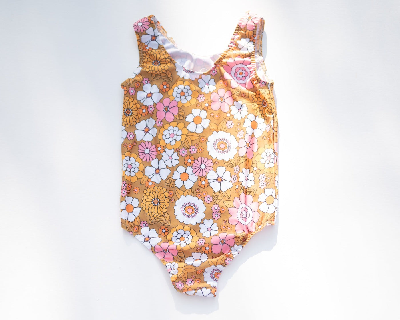 Boho Flower Power One Piece Swimsuit For Baby, Toddler And Girls