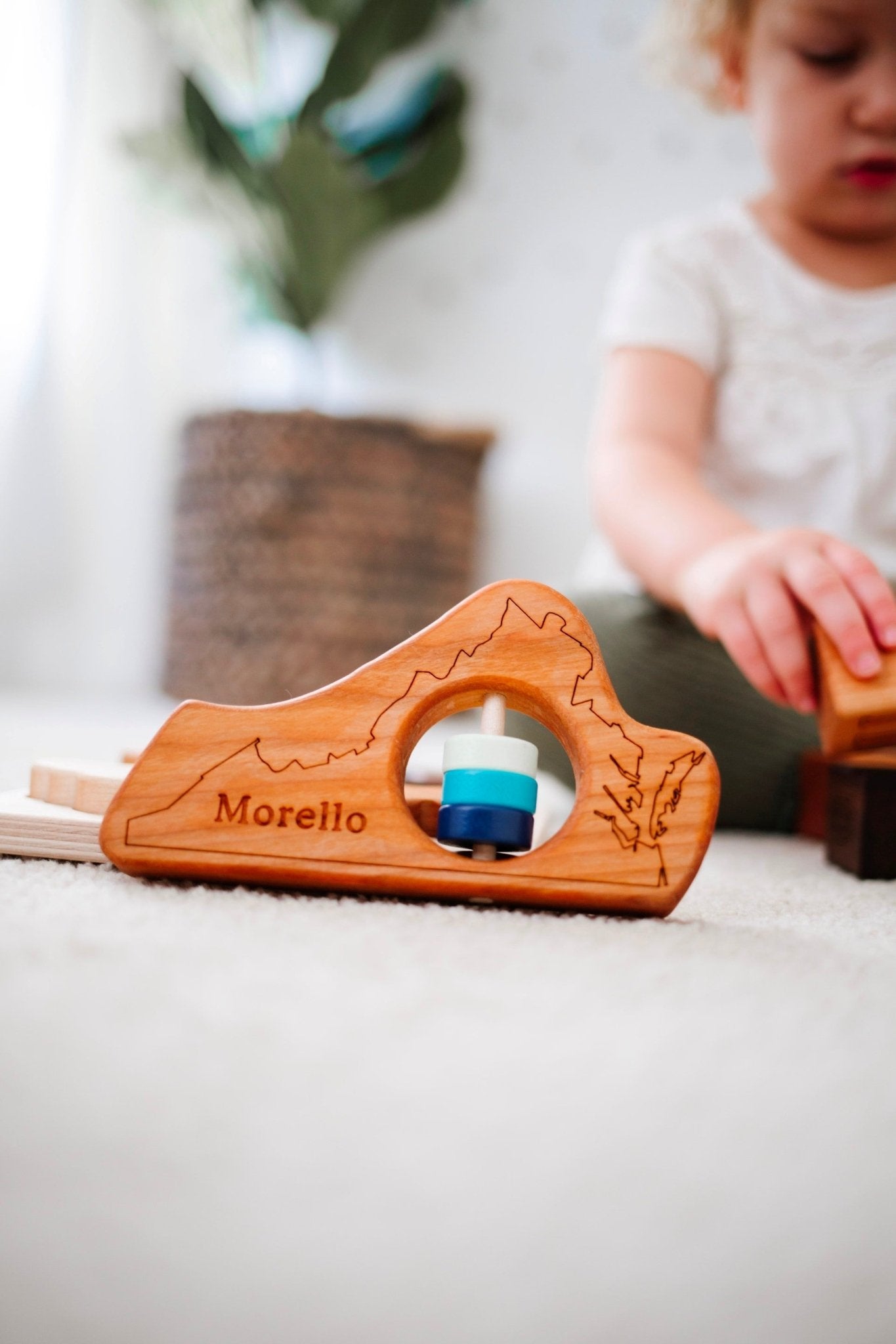 Virginia State Wooden Baby Rattle™