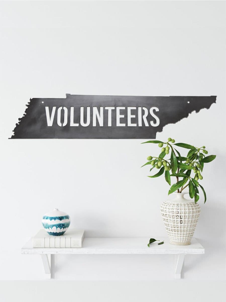 Volunteers Tennessee Metal Sign