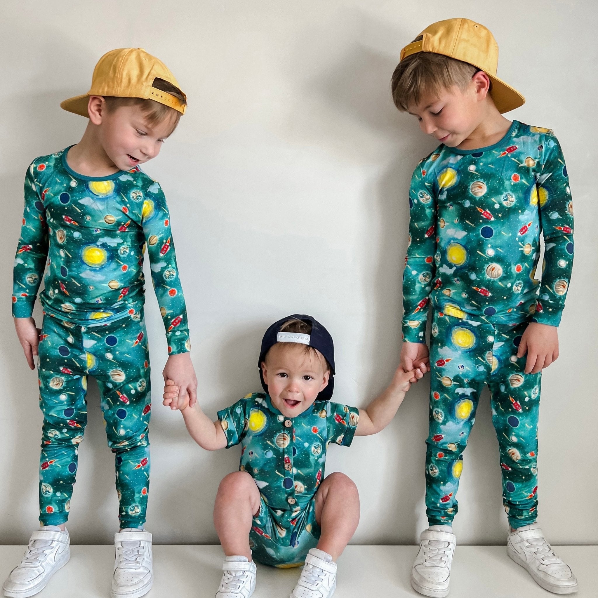 Vroom To The Planets Long Sleeve Pajama Set (2t-12y)