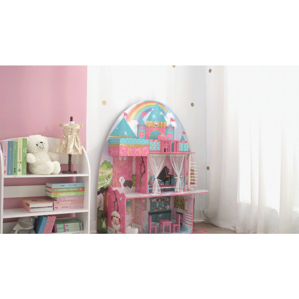 Olivia's Little World Furnished Castle Dollhouse For 12" Dolls, Multicolor