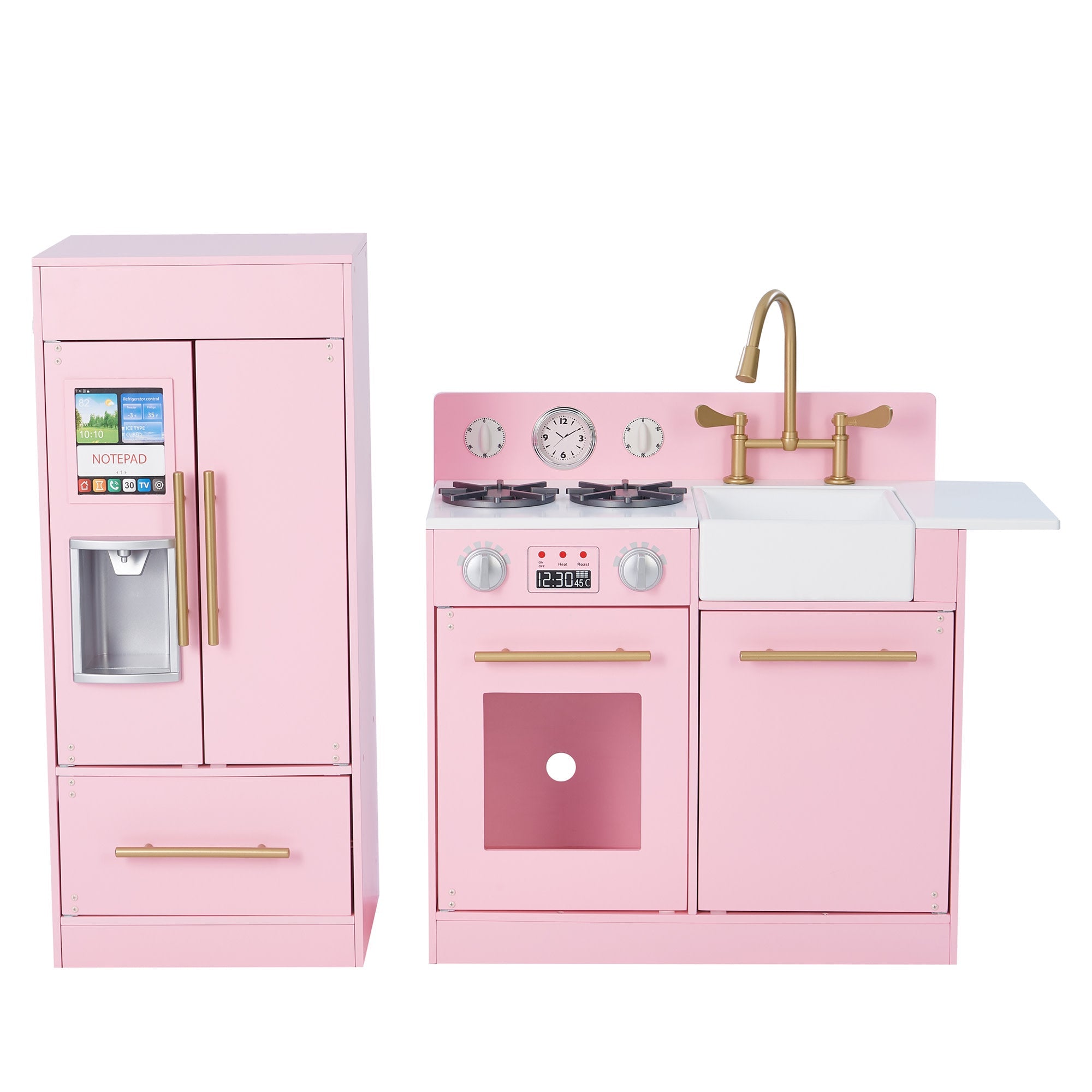 Little Chef Charlotte Play Kitchen & Refrigerator Set, Pink