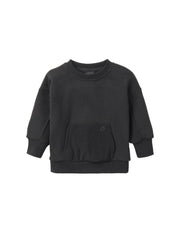 Waffle Hybrid Crewneck - Black