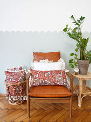 Vintage Paisley - Bolster Pillow With Fringe