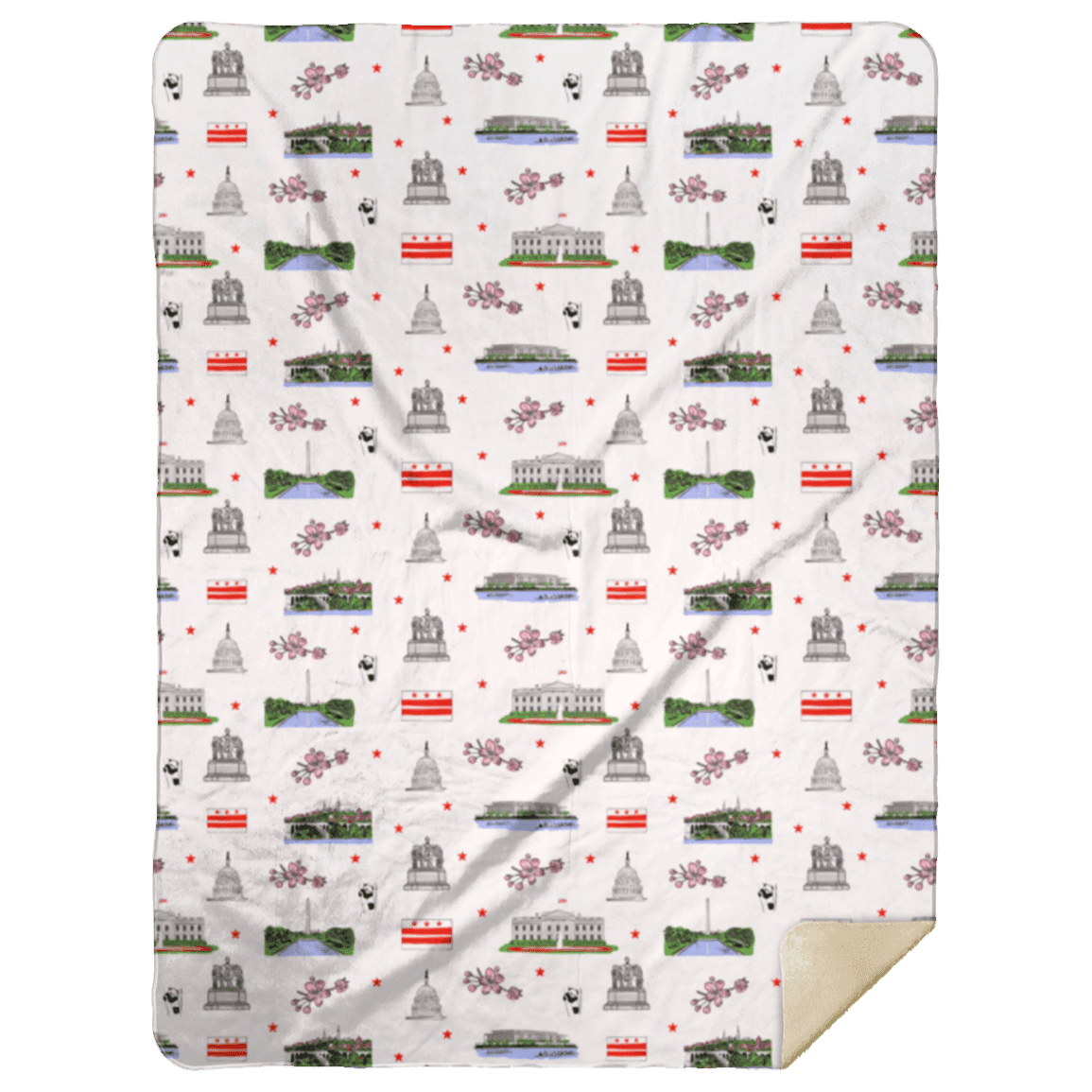 Washington D.c. Plush Throw Blanket 60x80