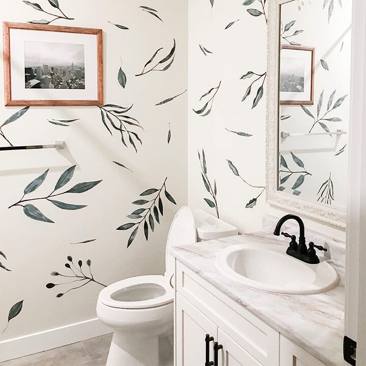 Watercolor Leaves Wall Decals