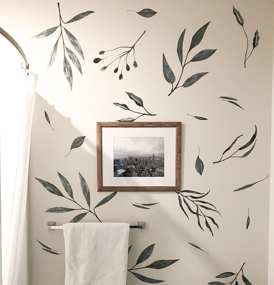 Watercolor Leaves Wall Decals