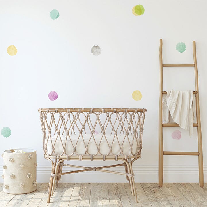 Watercolor Polka Dot Wall Decals