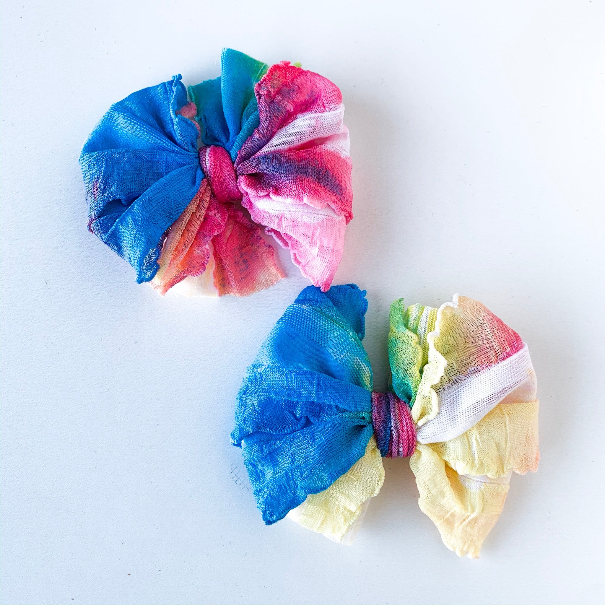 Watercolor Tie Dye | Ruffled Hair Clip