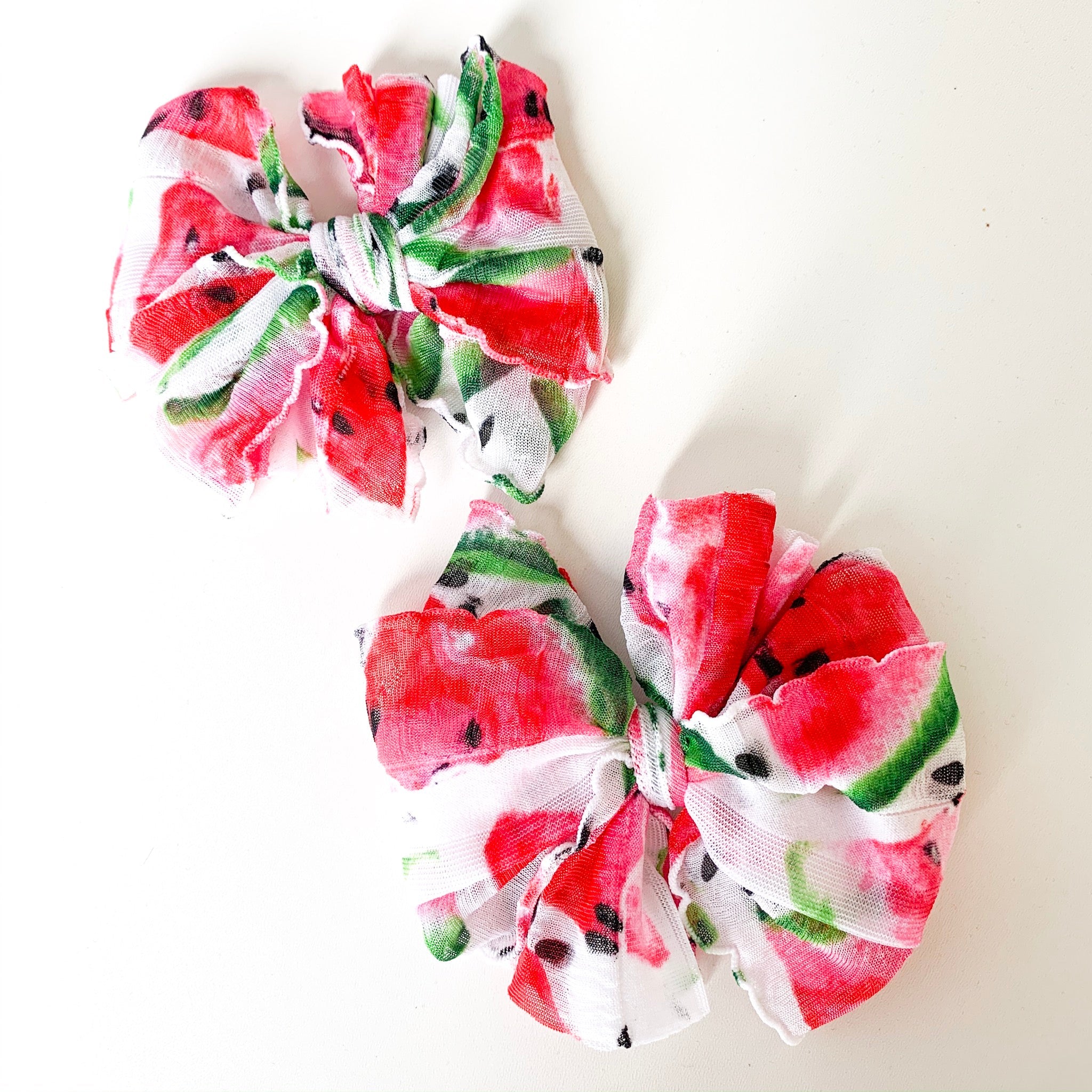 Watermelon | Ruffled Hair Clip