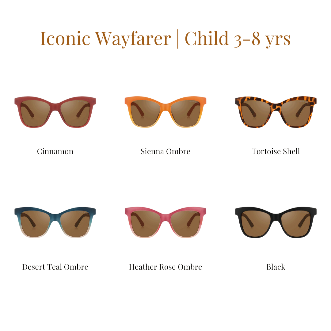 Iconic Wayfarer Ombre | Polarized Sunglasses | Child | 3-8 Y | Desert Teal Ombre