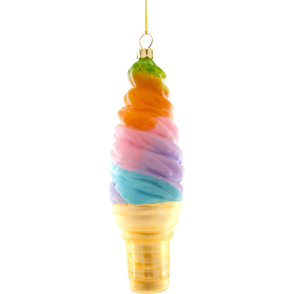 Deluxe Soft Serve Ornament, Rainbow Sherbet