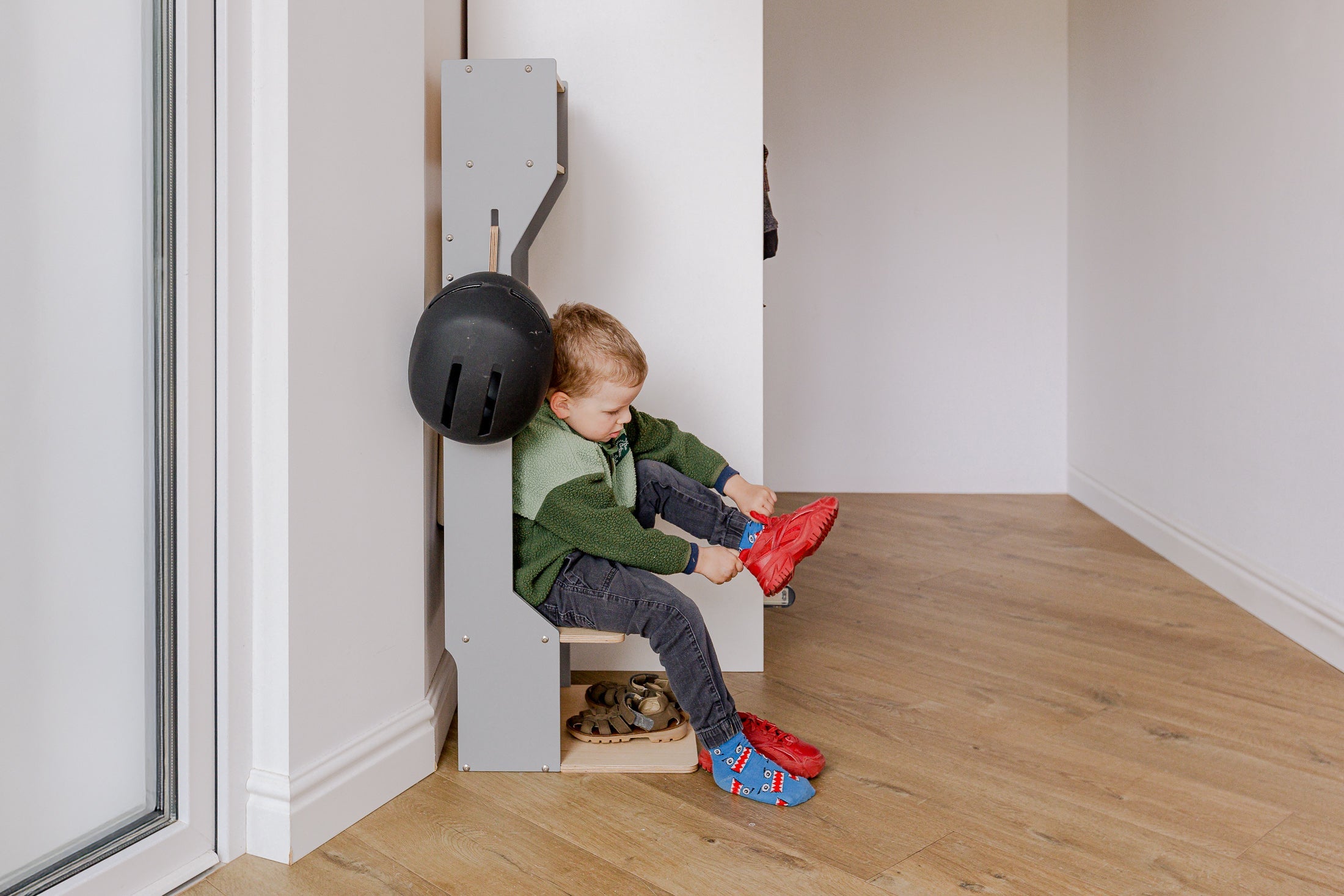 Children's Outwear Organizer – Sturdy Wood Frame Wardrobe