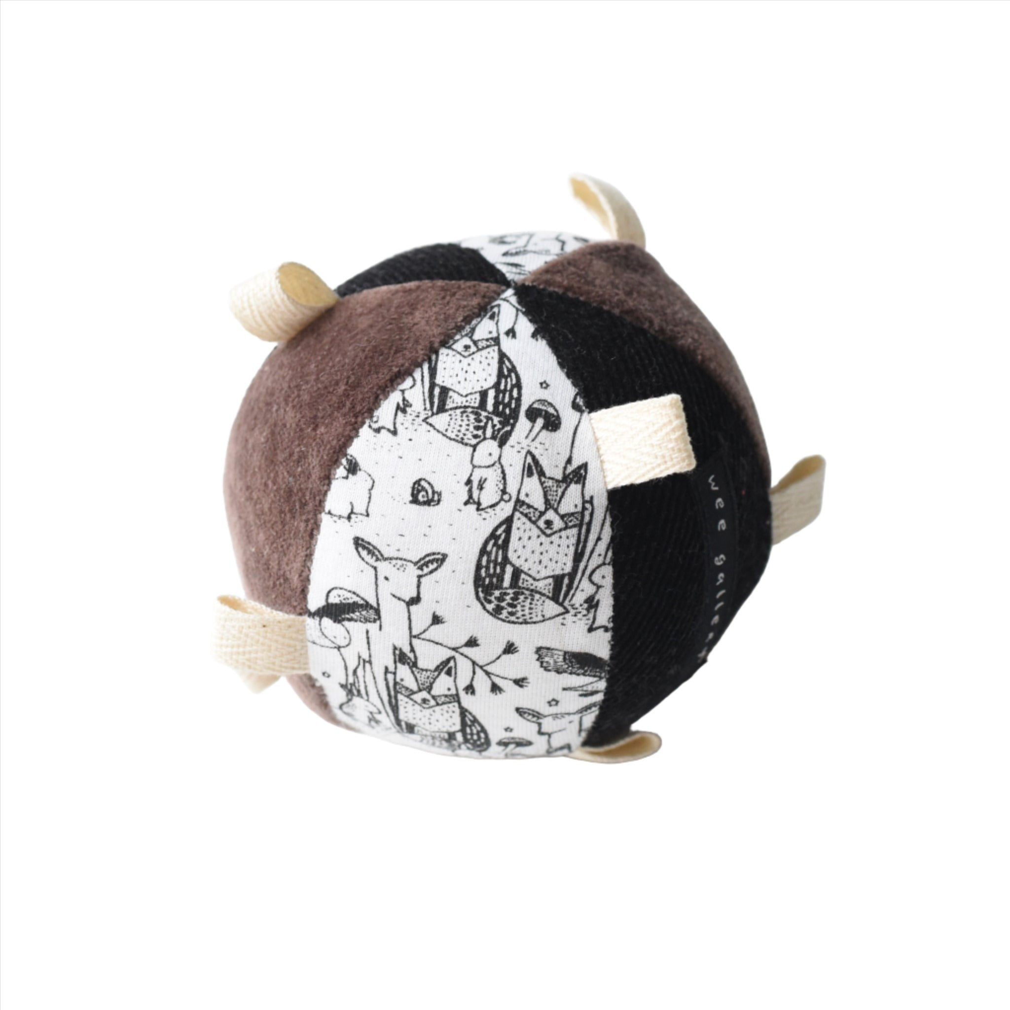 Taggy Ball With Rattle - Woodland