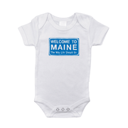 Welcome To Maine Baby Onesie